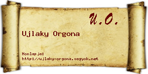 Ujlaky Orgona névjegykártya